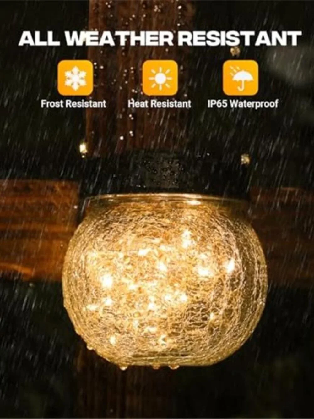 Solar Lantern Outdoor Hanging Light Waterproof LED Garden Patio Yard Decor